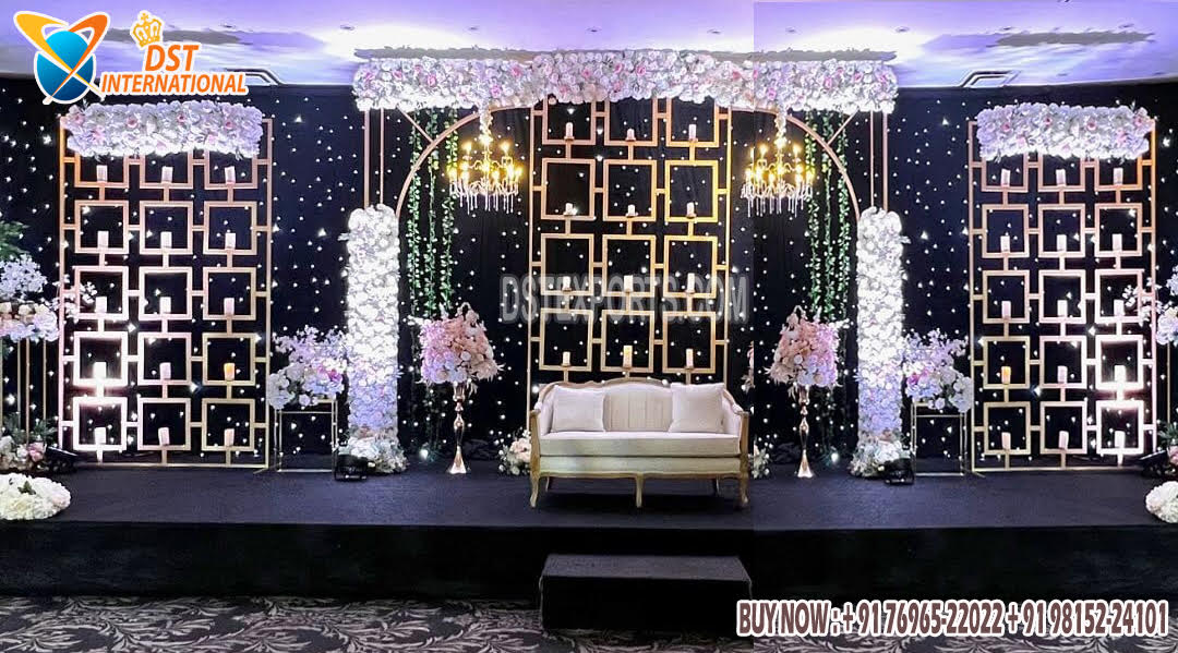Splendid Candle Walls Wedding Stage Backdrop