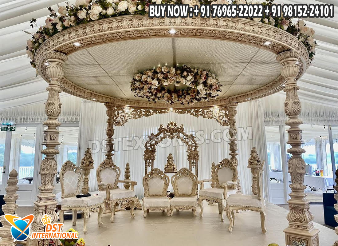 DST EXPORTS is manufacturing & Exporting products like Wedding Mandaps, Wedding Stages, Wedding Furniture, Wedding Dolis, Wedding Stage Backdrop Frames and Panels, Wedding Horse Drawn Carriages