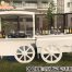 White Wooden Candy Cart With Wheels